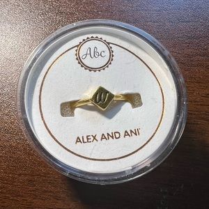 Alex and Ani adjustable “W” ring in Gold